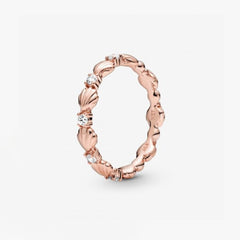 Pandora Rosé Shell Band Ring 188946C01