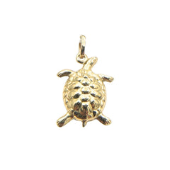 Colgante de tortuga abovedada de oro amarillo