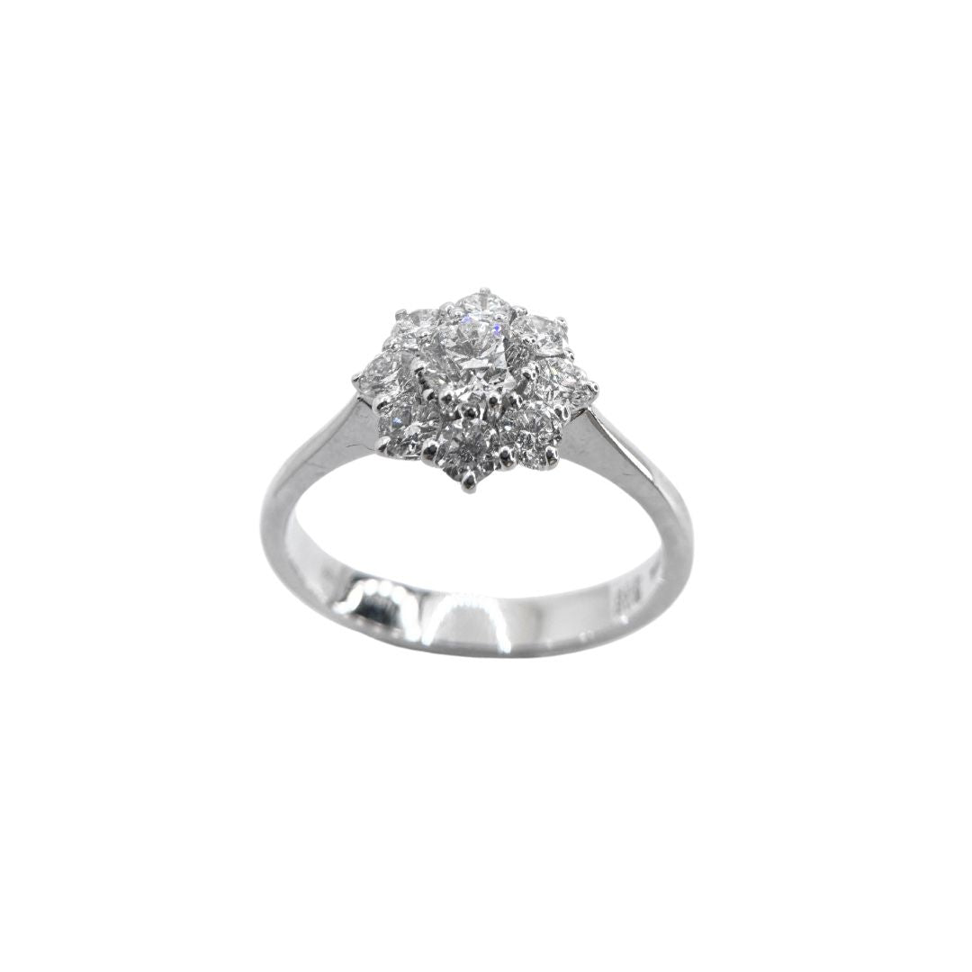 Anello Fiore Giorgio Visconti in Oro Bianco e Diamanti ABX11367F