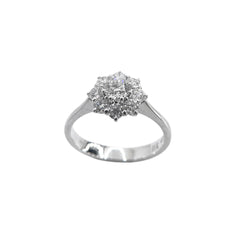 Anello Fiore Giorgio Visconti in Oro Bianco e Diamanti ABX11367F