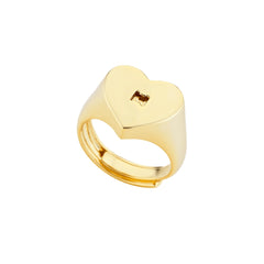 Anello Marcello Pane Chevalier a Cuore Dorato ANYL 006
