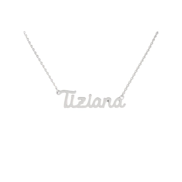 Collana Nome Tiziana In Acciaio 316 -