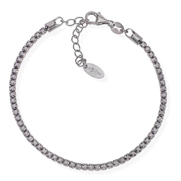 Bracciale Amen Tennis Mania Con Zirconi Neri BTNN