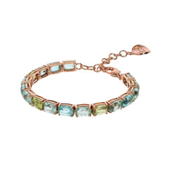 Bronzallure Tennis Bracelet with Mosaic-Cut Prism Gem