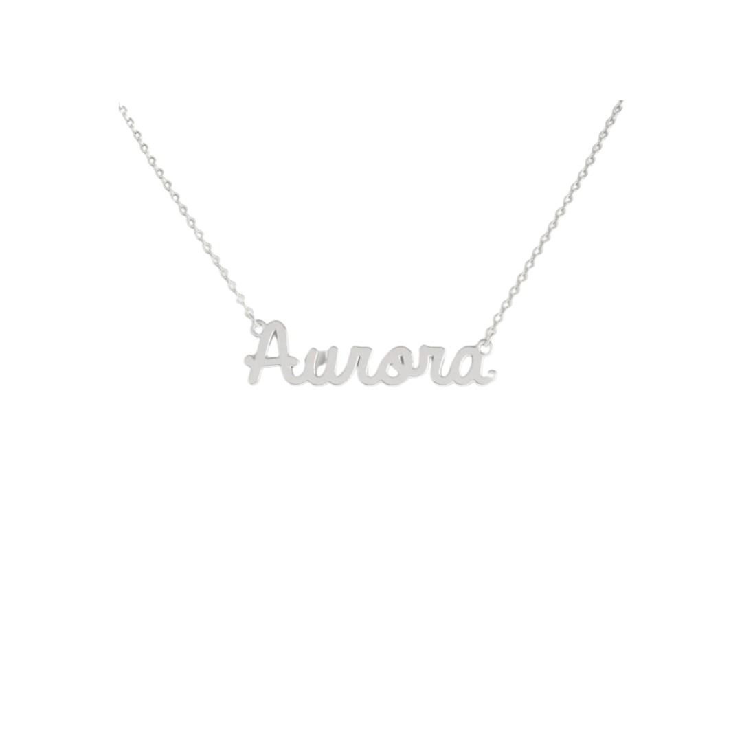 Collana Nome Aurora In Acciaio 316