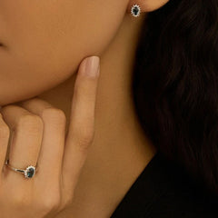 Stroili Amélie Solitaire Ring 9 KT White Gold London Blue Topaz 1413267