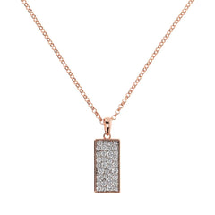 Collana Bronzallure Con Pendente Rettangolare Pavè WSBZ01652.W