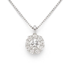 Collar Mirco Visconti Solitaire Magic en oro blanco y diamantes