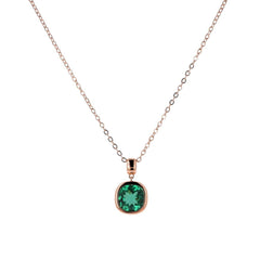 Collana Bronzallure con Punto Luce in Prisma Gem Taglio Cushion -