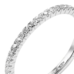 Anello Stroili Eternity Claire Oro Bianco 9 KT Cubic Zirconia Bianco 1409722