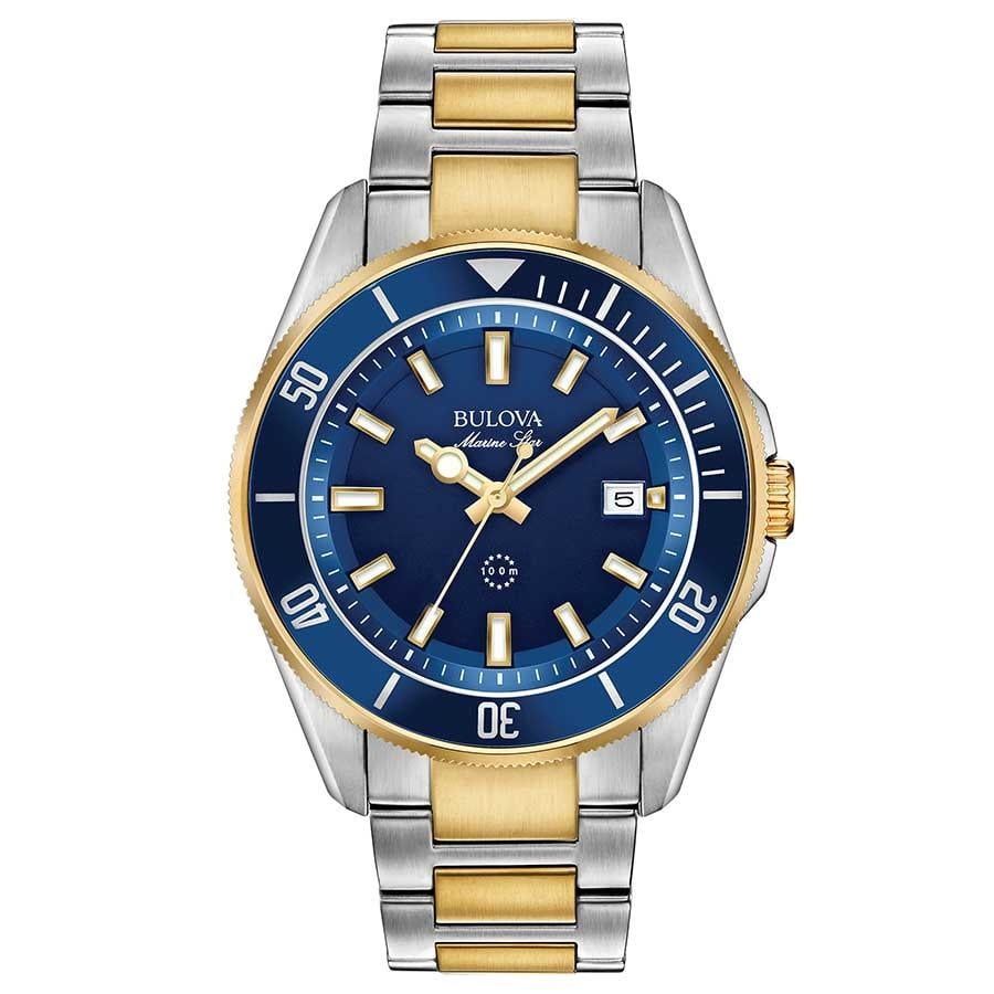 Orologio Bulova Marine Star Bicolore Con Quadrante Blu 98B334