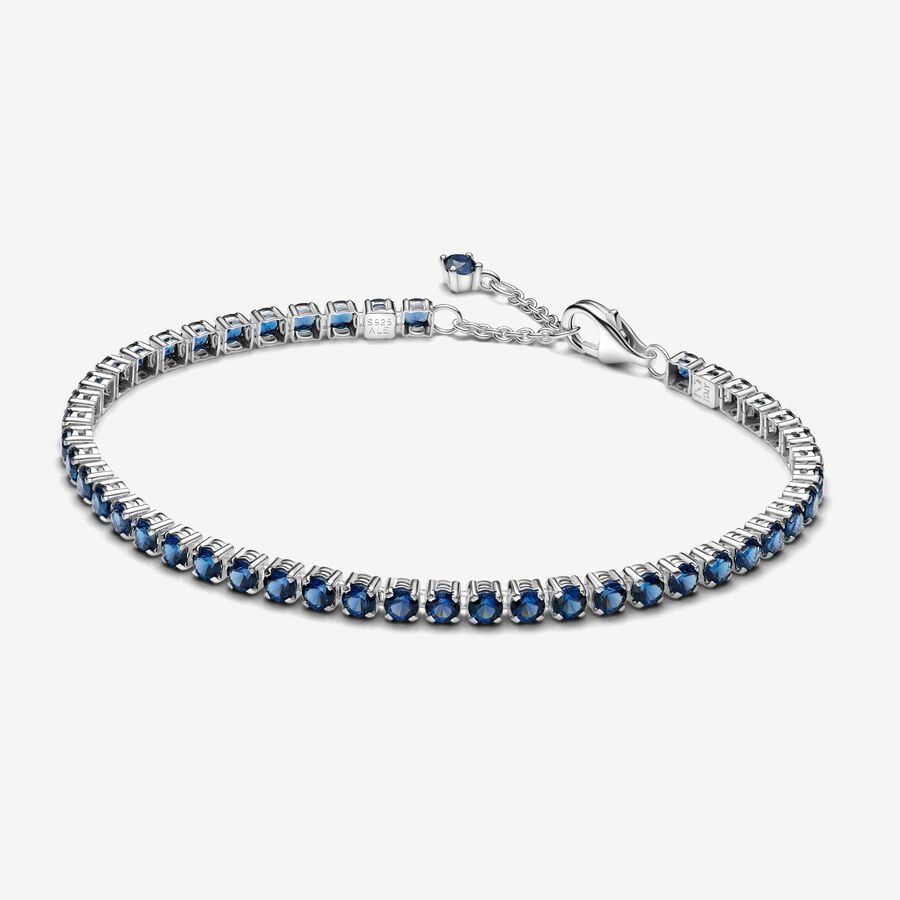 Bracciale Tennis Pandora Con Pietre Blu