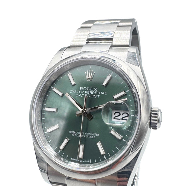 Orologio Rolex Date Just 126200 Green Mint 36 mm 2025 Like New