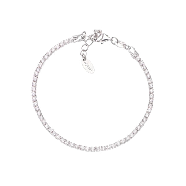 Bracciale Amen Tennis Con Zirconi Bianchi -