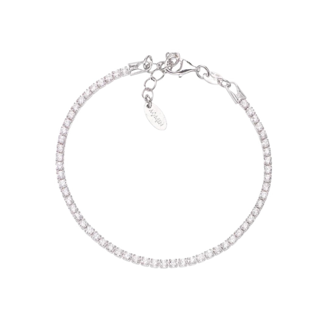 Bracciale Amen Tennis Con Zirconi Bianchi -