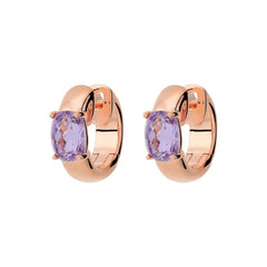 Orecchini Bronzallure a Cerchio con Prisma Gem Taglio Mosaico -