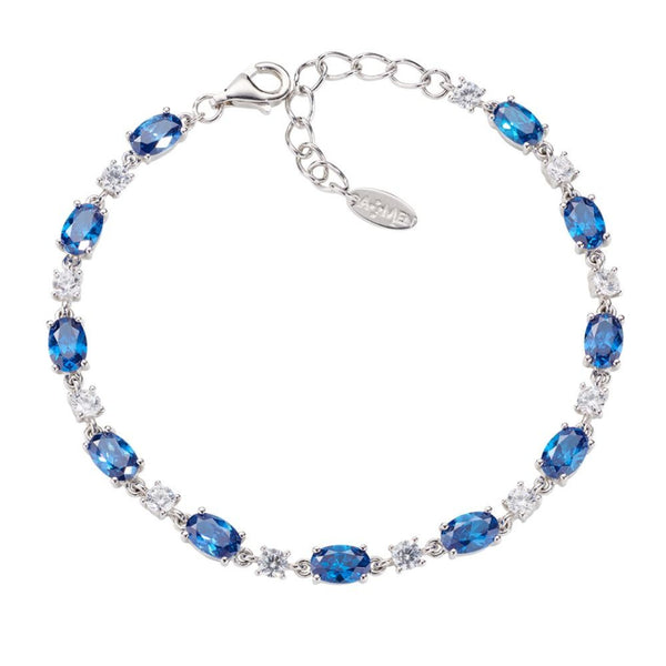 Bracciale Stardust Tennis con Zirconi Bianchi e Blu BT2OVBBLBZ16