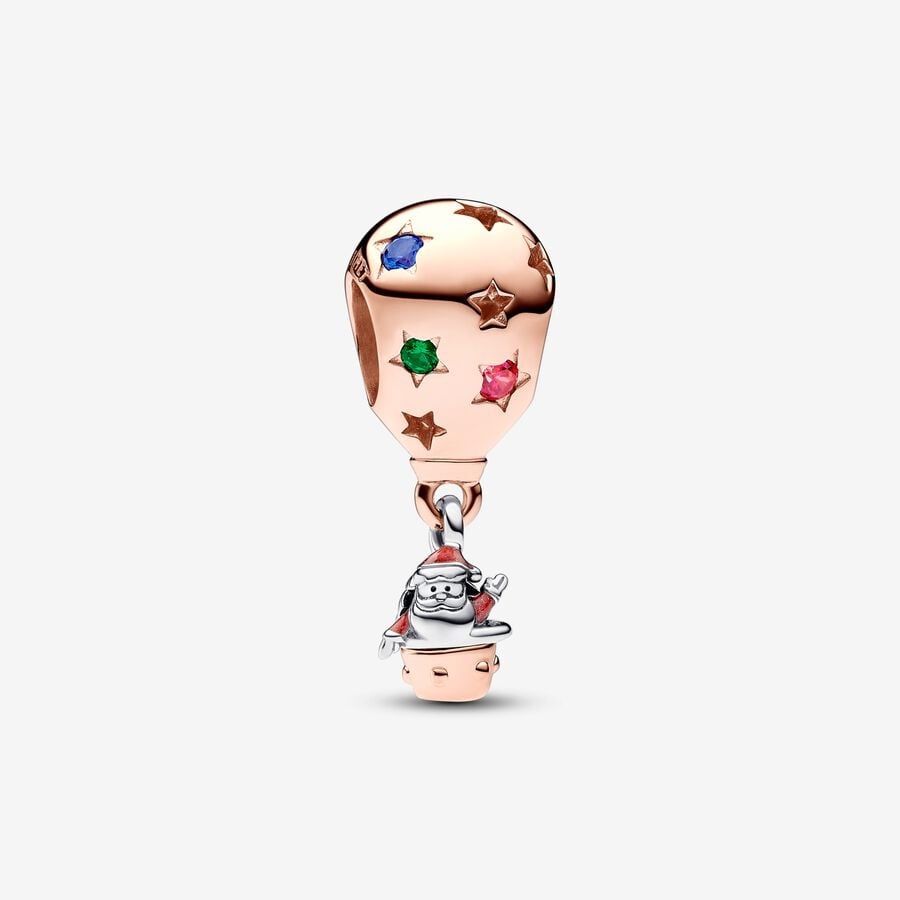 Charm Pandora Papá Noel en globo aerostático