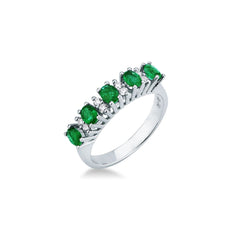 Mirco Visconti Emerald/Sapphire and Diamond Ring