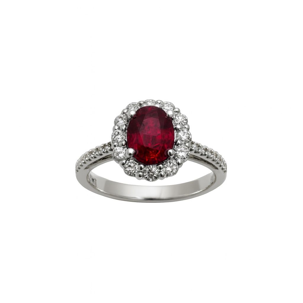 Anillo Giorgio Visconti con rubí y diamantes