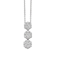 Collana Giorgio Visconti Trilogy Magic Pendente in Oro Bianco 18 KT e Diamanti Naturali GBX33023