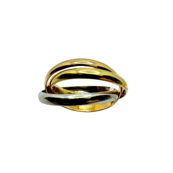 Set 3 Anelli Intrecciati Eternity Tre Ori AN057