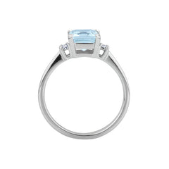 Anello Bibigì In Oro Bianco Con Acquamarina E Brillanti -