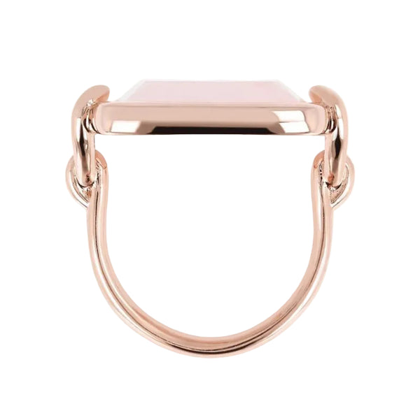 Anello Bronzallure Con Pietra Quadrata E Cuori Laterali WSBZ01906.RQ-56