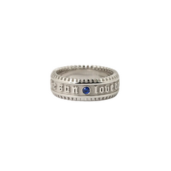 Anello Nove25 Fascia La Fortuna Con Spinello Blu Argento N25ANE00456
