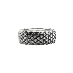 Anillo Nove25 con banda escamada en plata 925