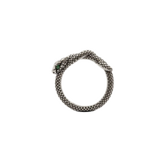 Anillo Nove25 con banda de serpiente y ojos de circonita cúbica verde