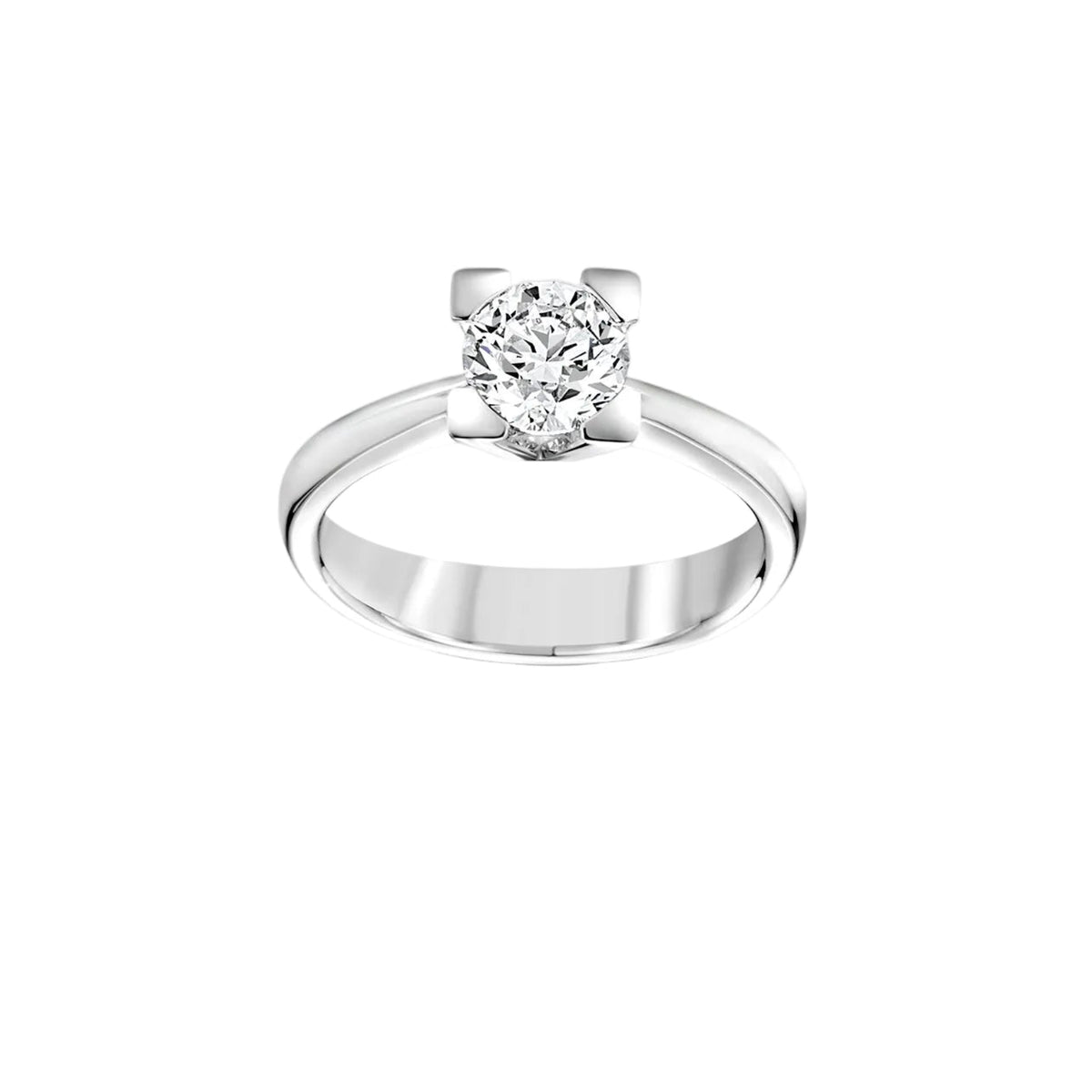 Anello Giorgio Visconti Solitario in oro bianco e diamante AB15284 C
