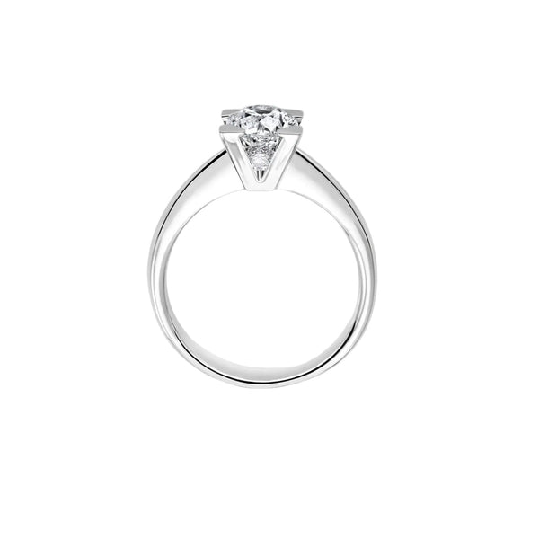 Anello Giorgio Visconti Solitario in oro bianco e diamante AB15284 C