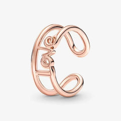 Anello Pandora Aperto "Love" Rosè 180077C00