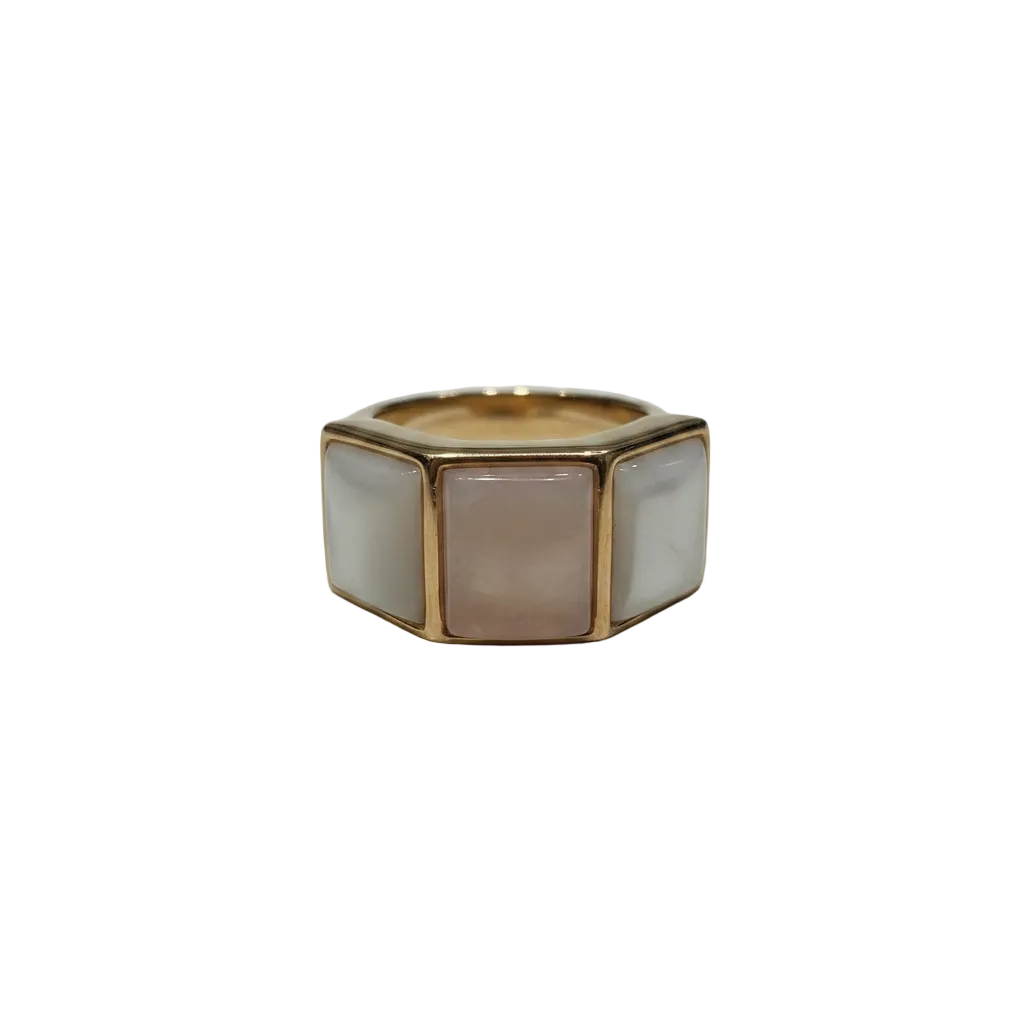 Anello oro con pietre madreperla