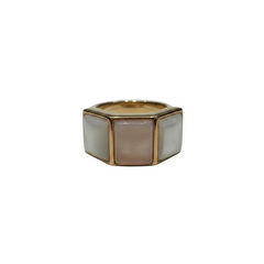 Anello oro con pietre madreperla