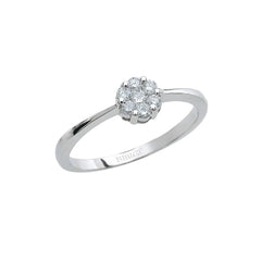 Anillo Bibigì Rosette de oro blanco con diamantes de 0,08 ct