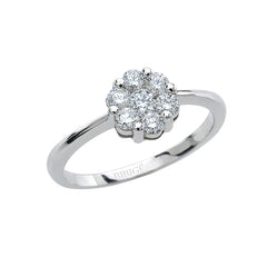 Anillo Bibigì Rosette de oro blanco con diamantes de 0,35 ct