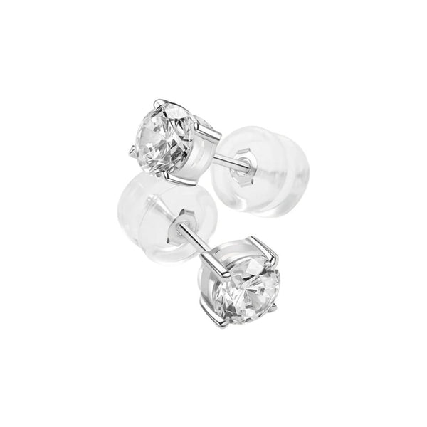 Orecchini Stroili Lobo Punto Luce Claire Oro Bianco 9 KT Cubic Zirconia 1412169