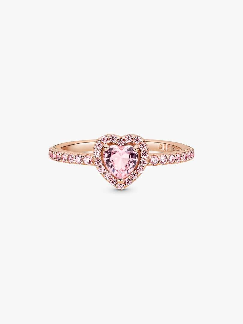 Anello Pandora Rosè Cuore In Rilievo Rosa