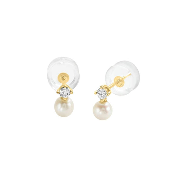 Orecchini Stroili Lobo Bon Ton Oro Giallo9 KT, Perla D'Acqua Dolce E Cubic Zirconia 1400978