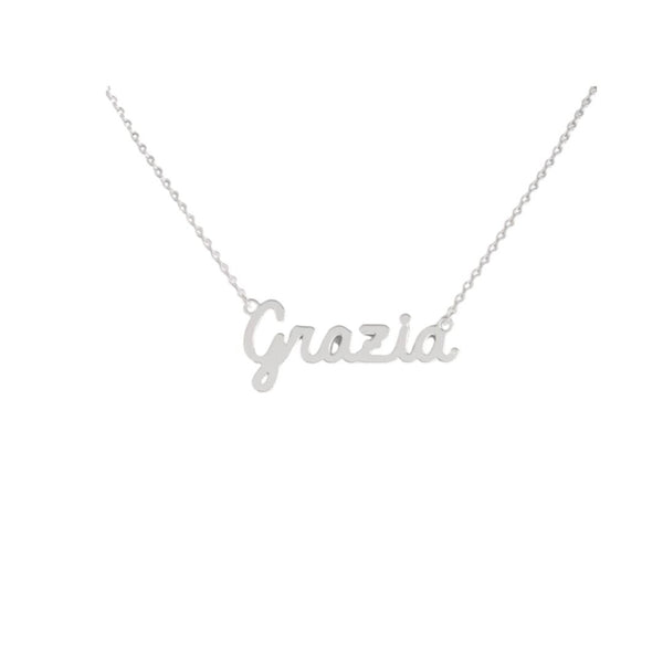 Collana Nome Grazia In Acciaio 316 -