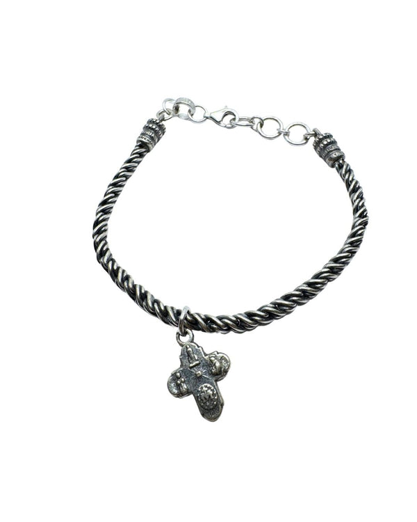 Maria Cristina Sterling Icons Bracelet with Cross