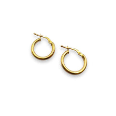 Orecchini Cerchi in Oro Giallo 18 kt Piccoli Diametro 1,2 cm OR006