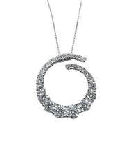 Collar Golay Grace Spiral en oro blanco y diamantes