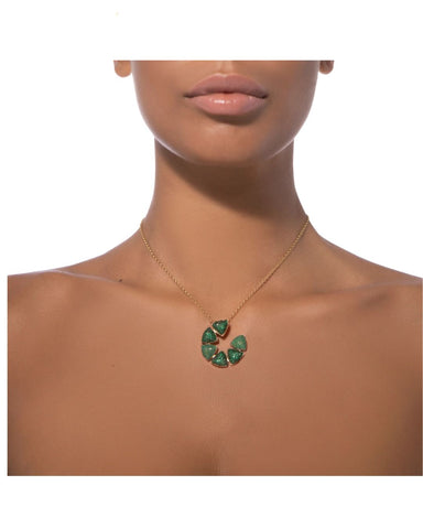 Dream Necklace with Green Pavé