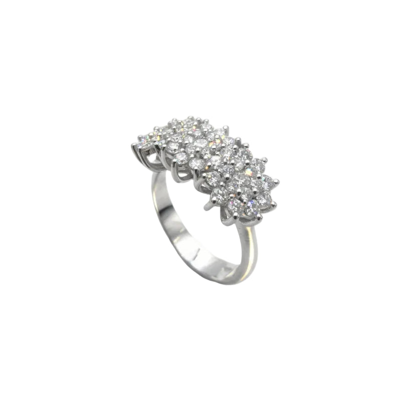Iannelli Handmade Trilogy Ring in White Gold and Diamonds