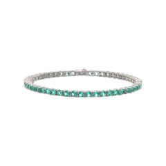 Bronzallure Tennis Bracelet with Round Cubic Zirconia