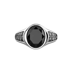 Anillo de plata Zancan con ónix ovalado