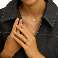 Stroili Holy Cross 9 CT White Gold Cubic Zirconia Necklace 1426391